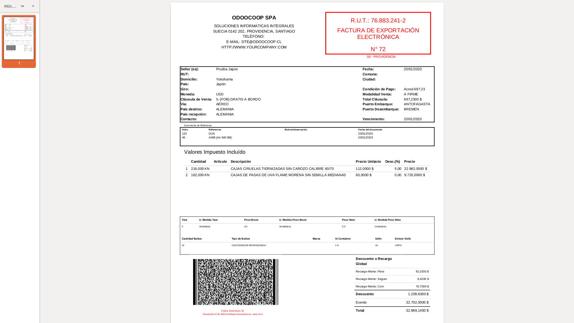 Imagen de Odoo y bloque de texto